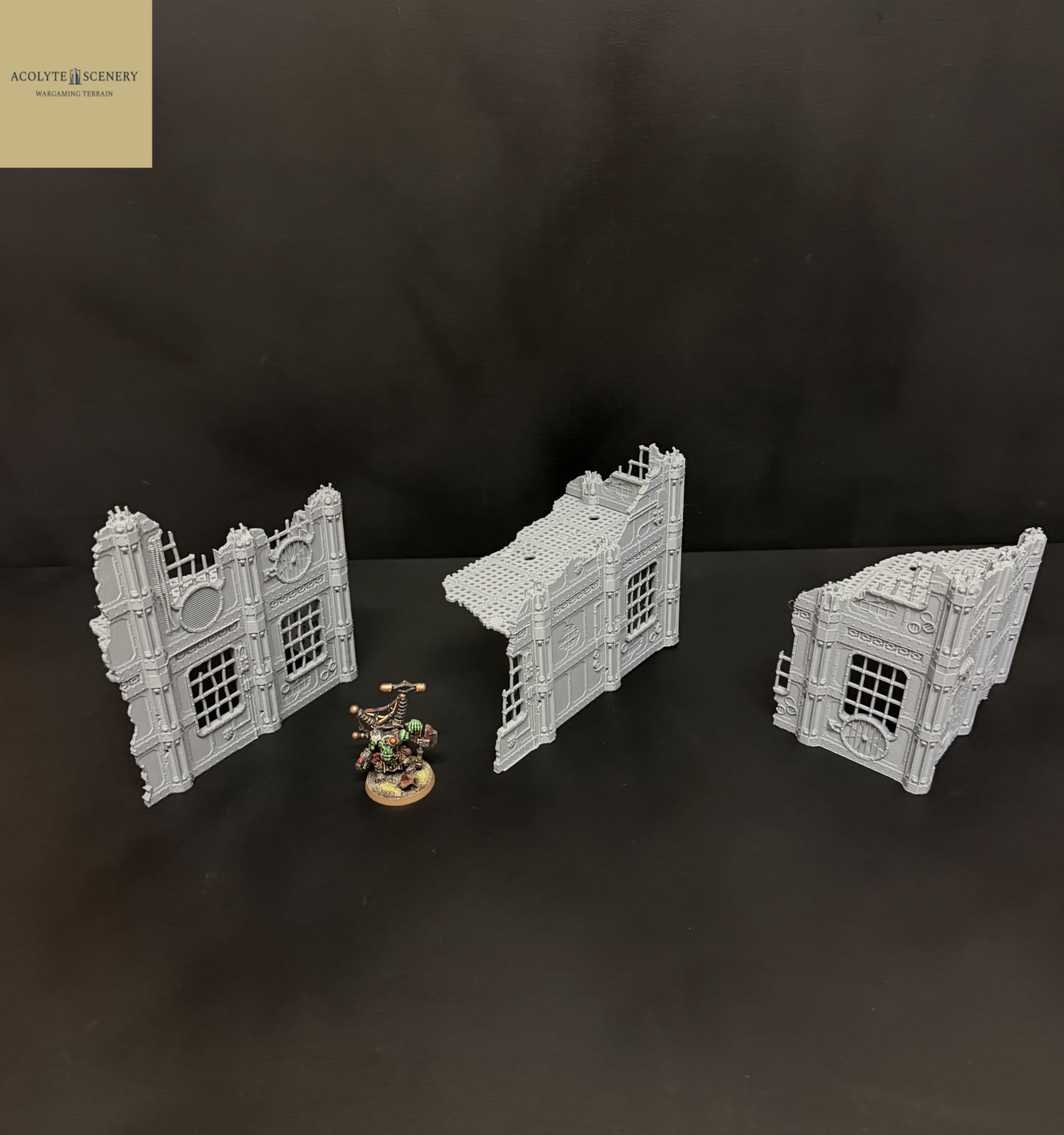 28mm Wargaming Terrain 3 Ruin Bundle Easy-Build compatible with 28mm Wargames
