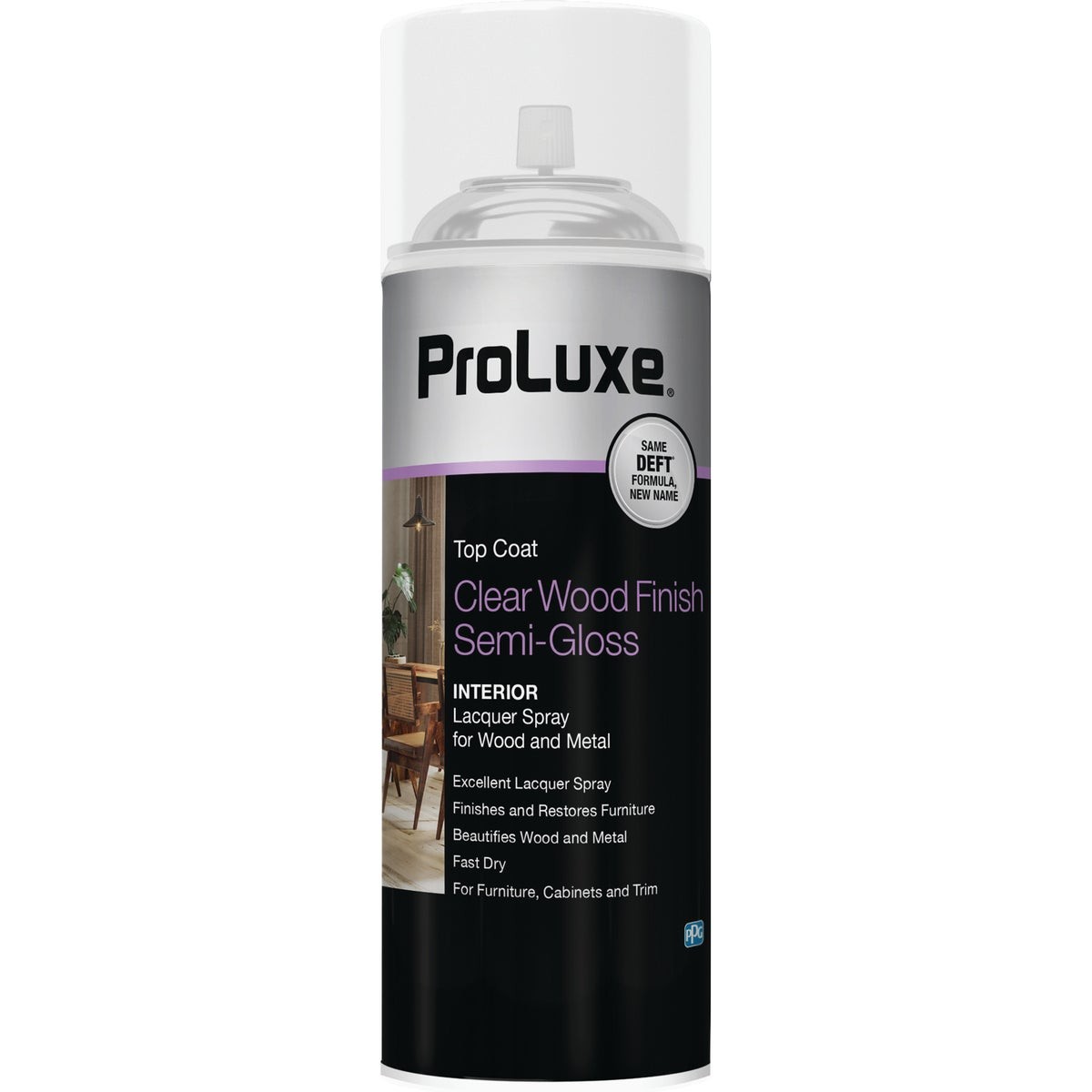 ProLuxe 12.25 Oz. Semi-Gloss Clear Wood  Interior Spray Lacquer ProLuxe
