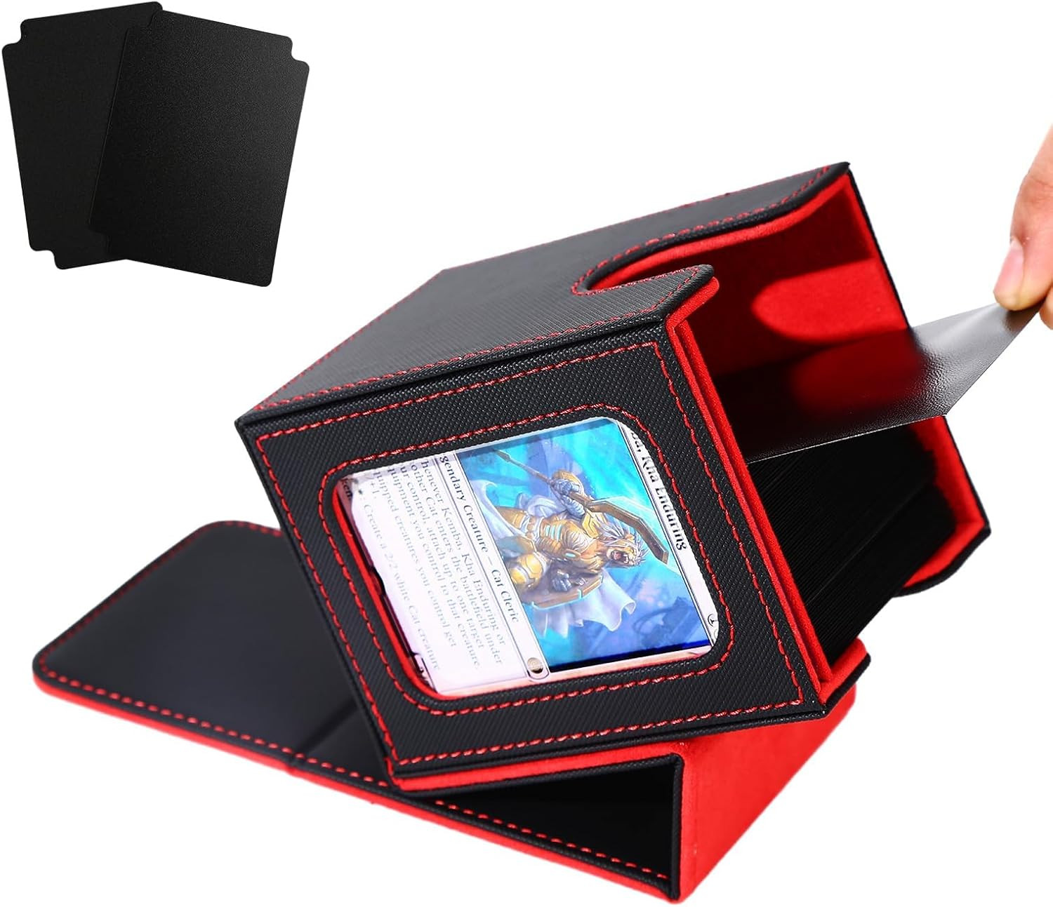 MTG Deck Box for Commander Display,Card Deck Box Fits 100 Double Sleeved Cards,