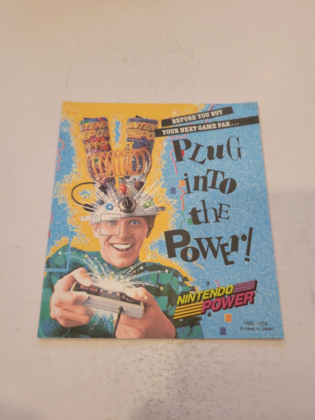 Plug Into The Power! Nintendo Power NES Subscription Insert PMG-USA pamphlet
