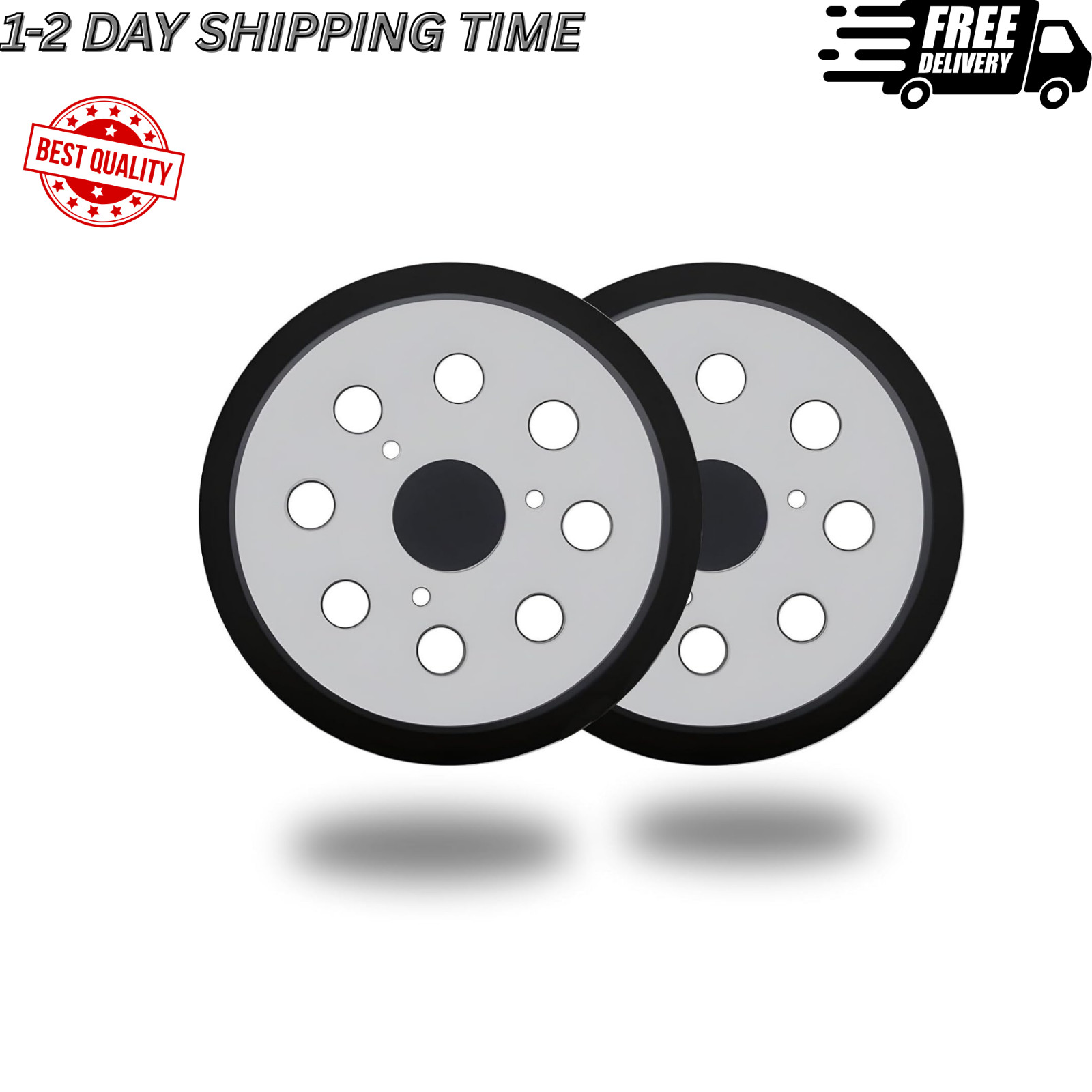 2pc 5" 8-Hole Metal Replacement Sander Sanding Pads for Dewalt Sander Hook Loop