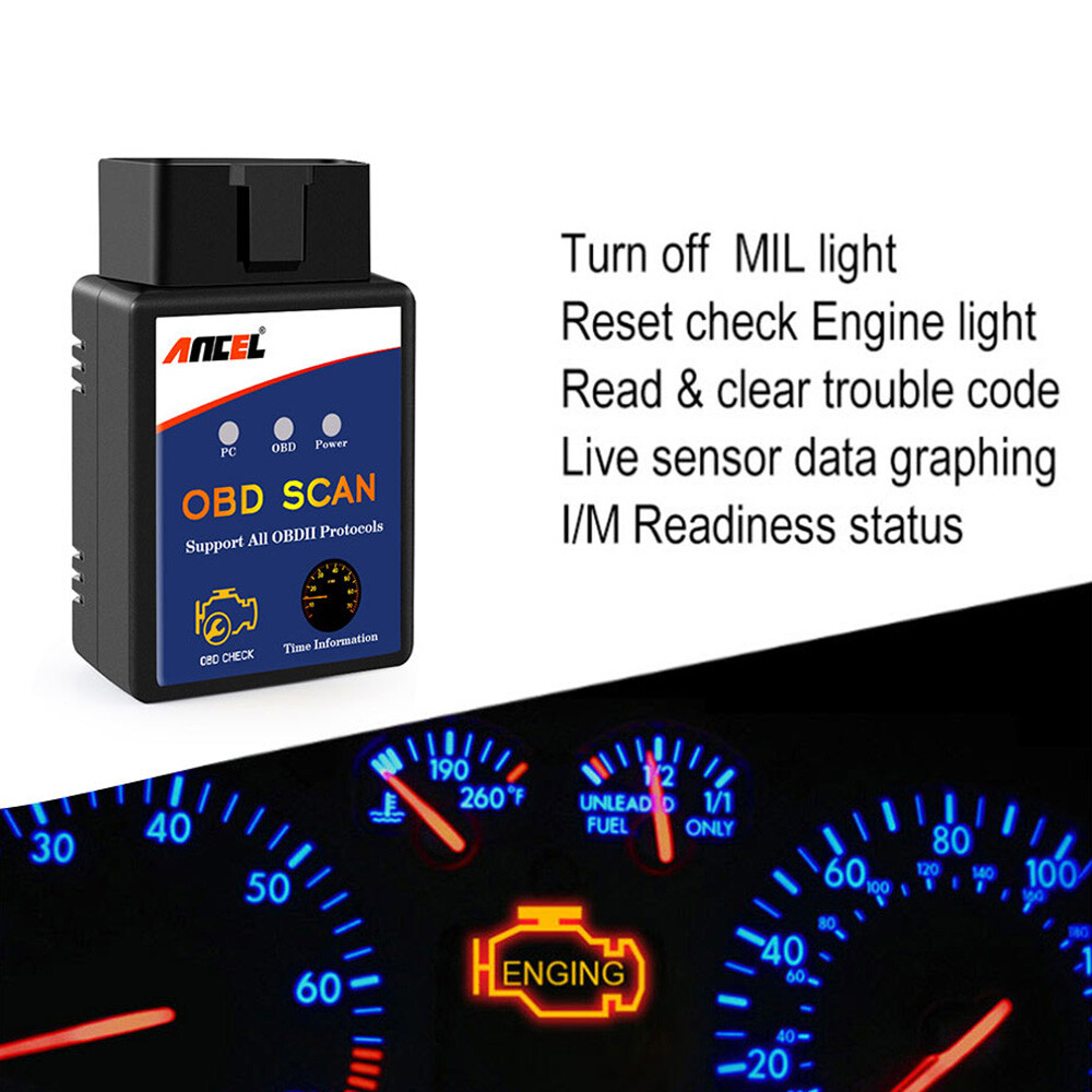 Bluetooth Car Engine Diagnostic Scanner Automotive OBD2 Code Reader for Android