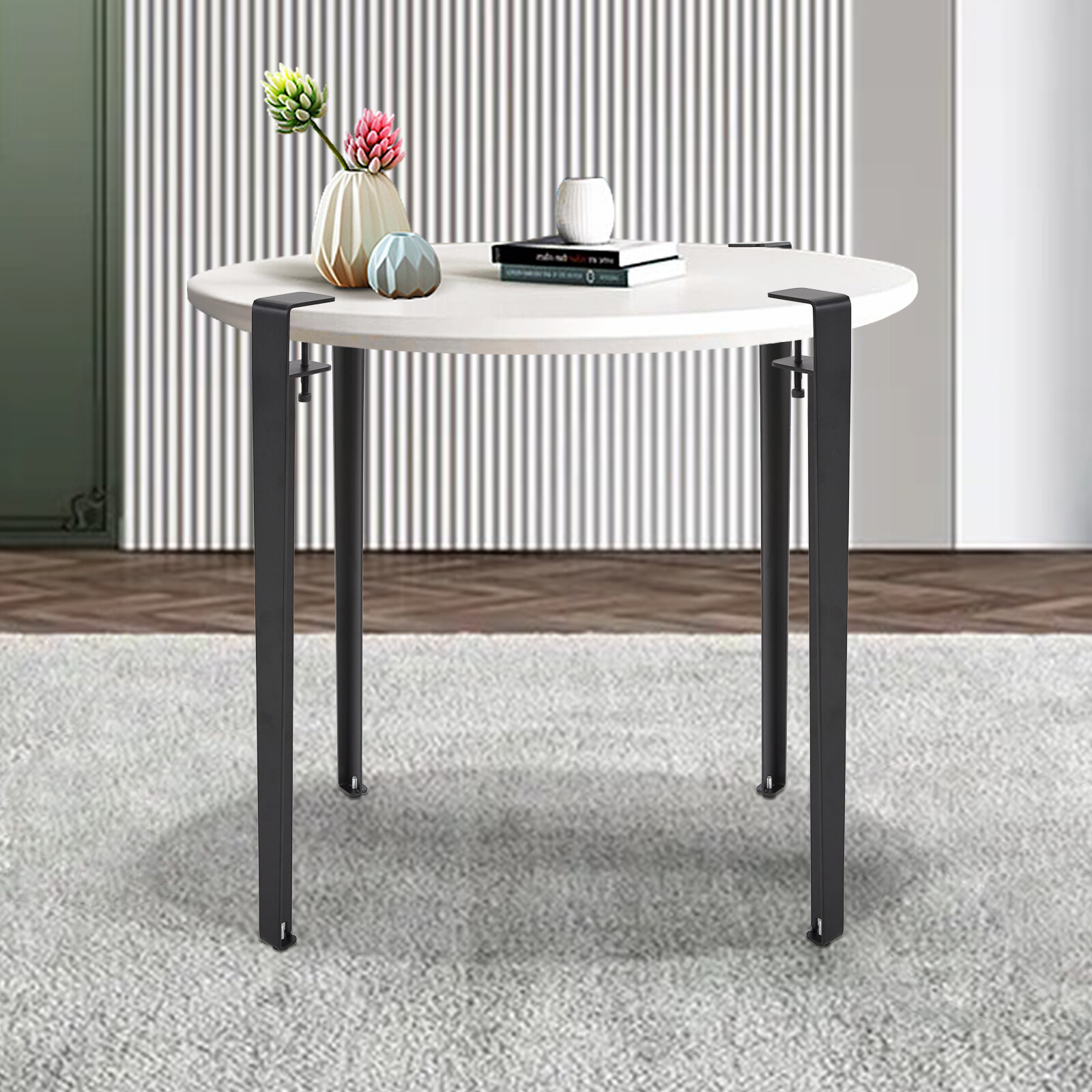 Adjustable Table Legs Table Clamp Legs F-shaped Table Legs 71cm/28in BLACK
