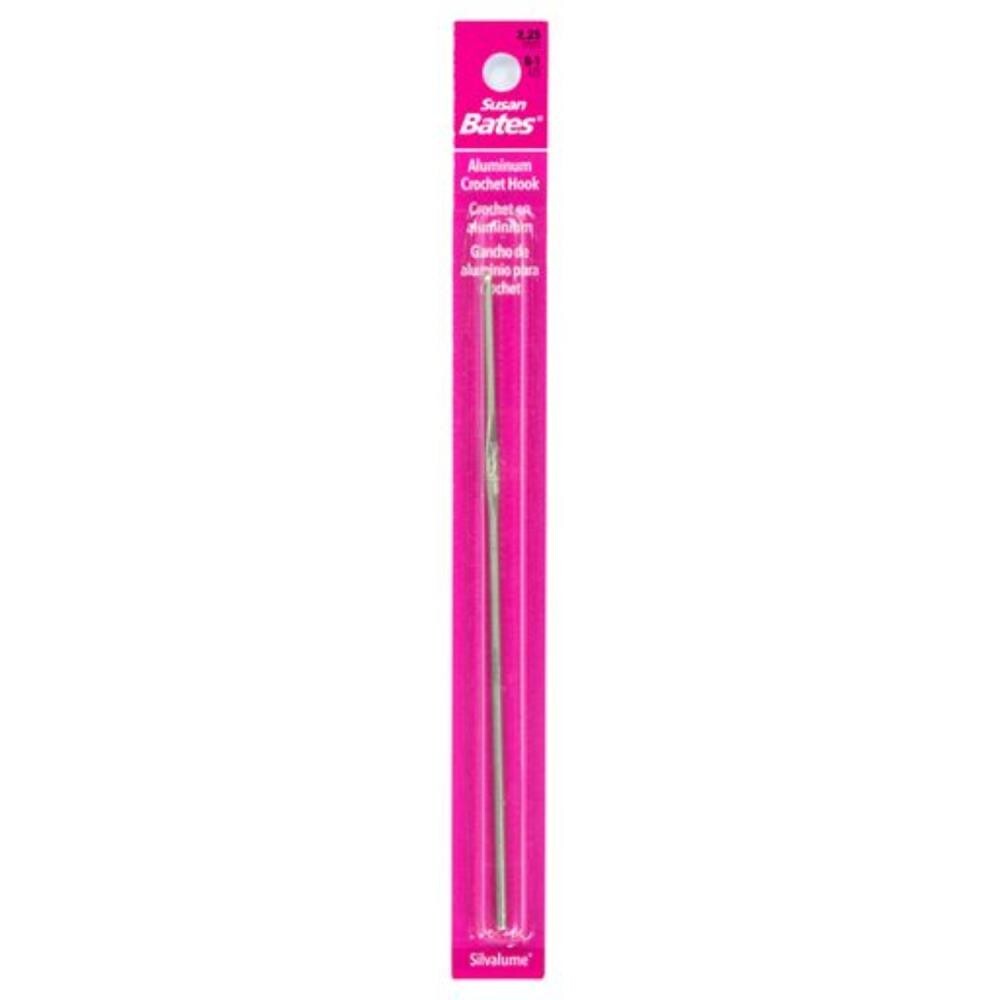 Susan Bates Silvalume Aluminum Crochet Hook 5.5" - Size B1/2.25mm