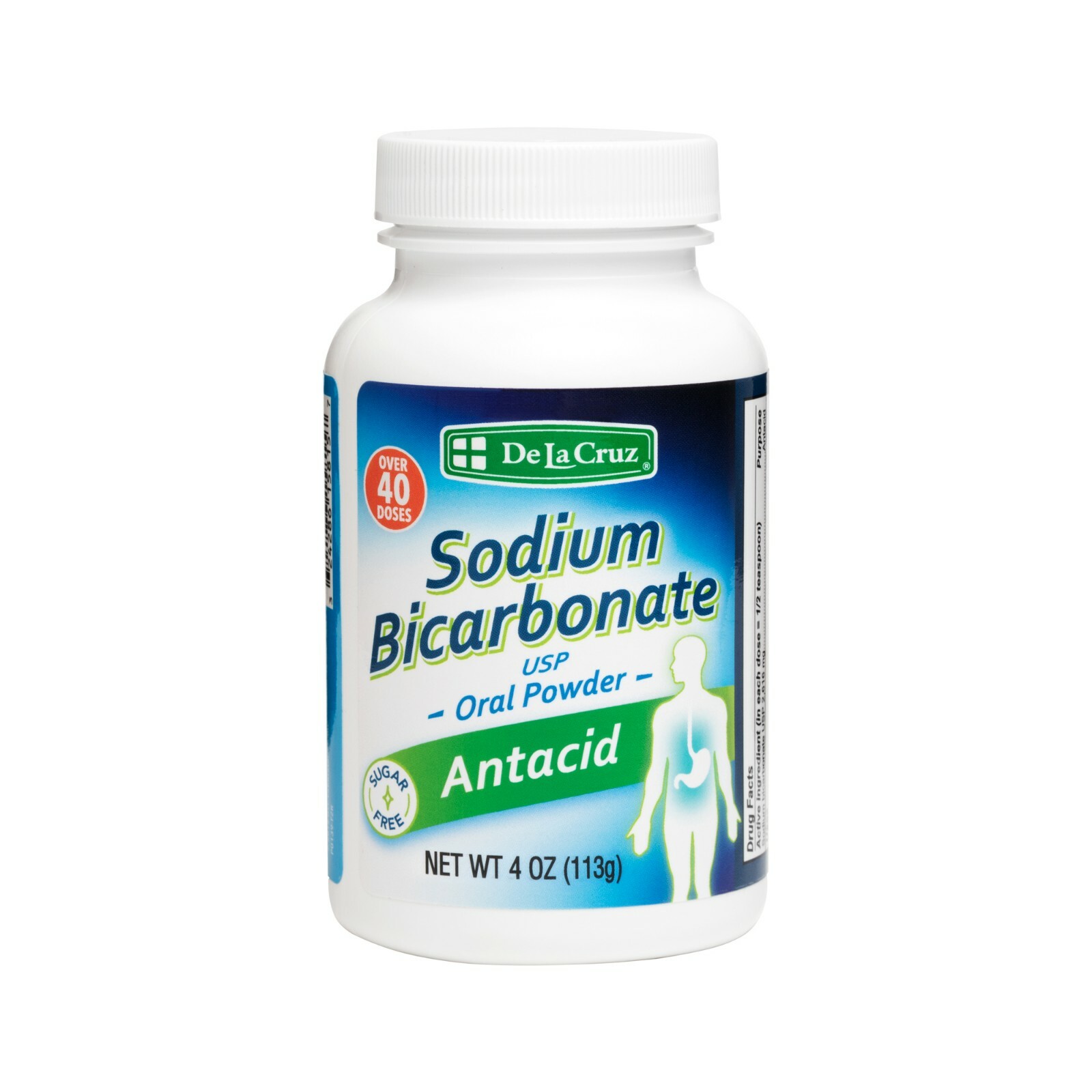 De La Cruz® Sodium Bicarbonate Powder 4 OZ - USP Grade, bottled in USA Exp 9/27