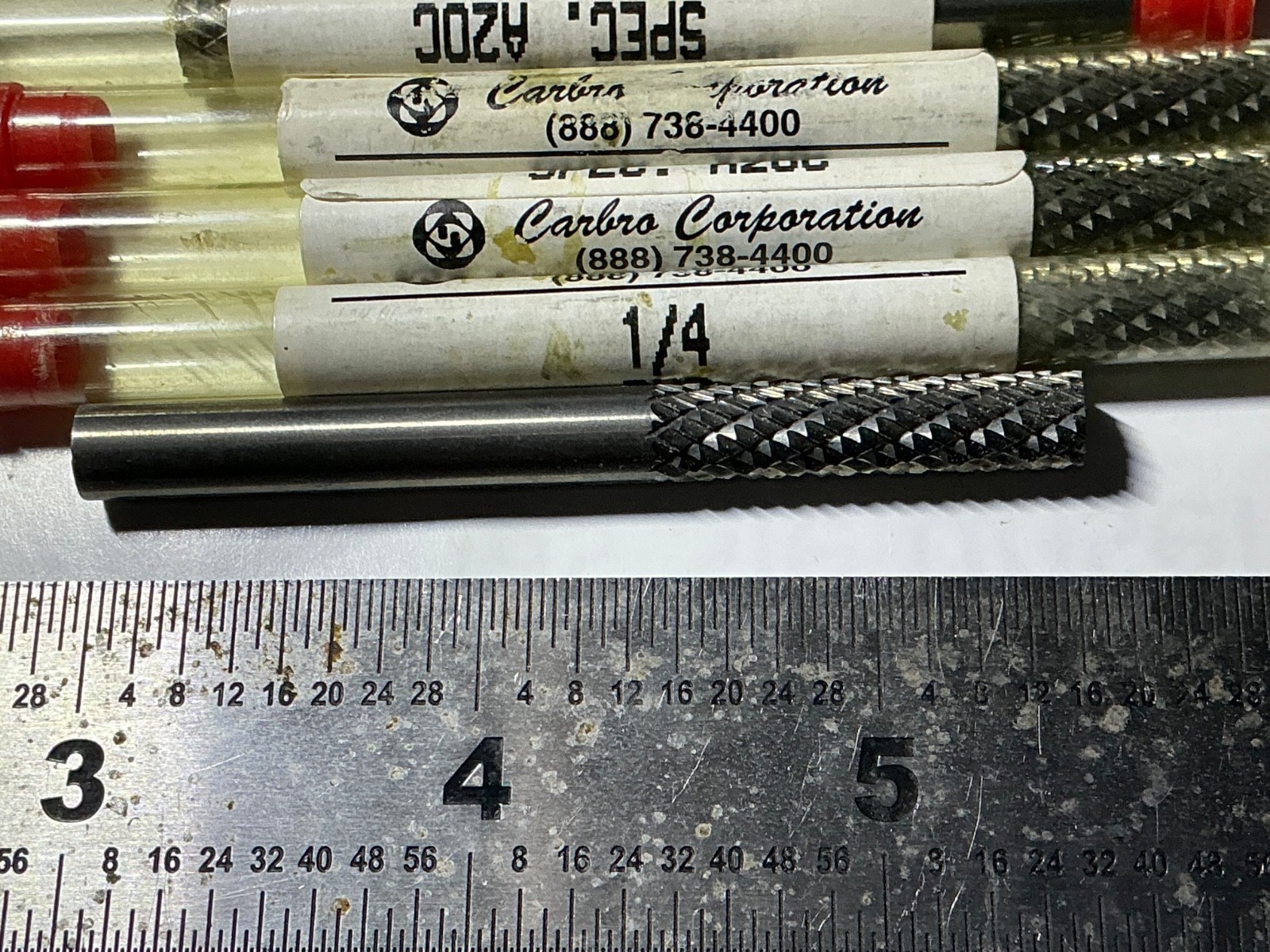 10 PCS OF 1/4" CARBIDE END CUT BURRS USA