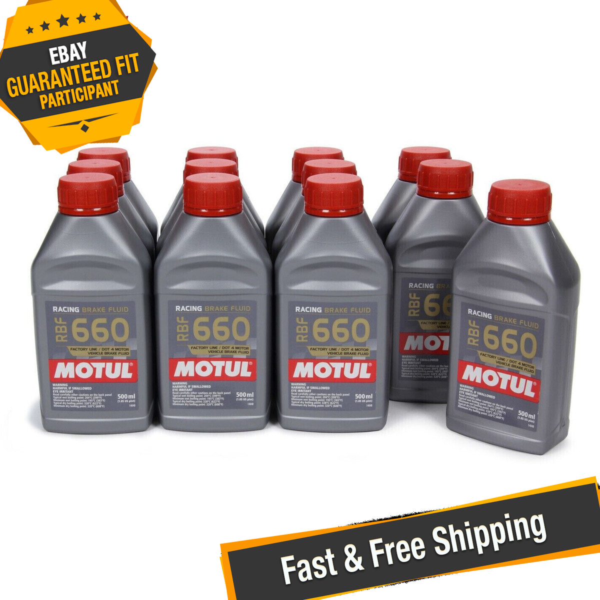 Motul 100949 600 Brake Fluid 0.5L - Set of 12