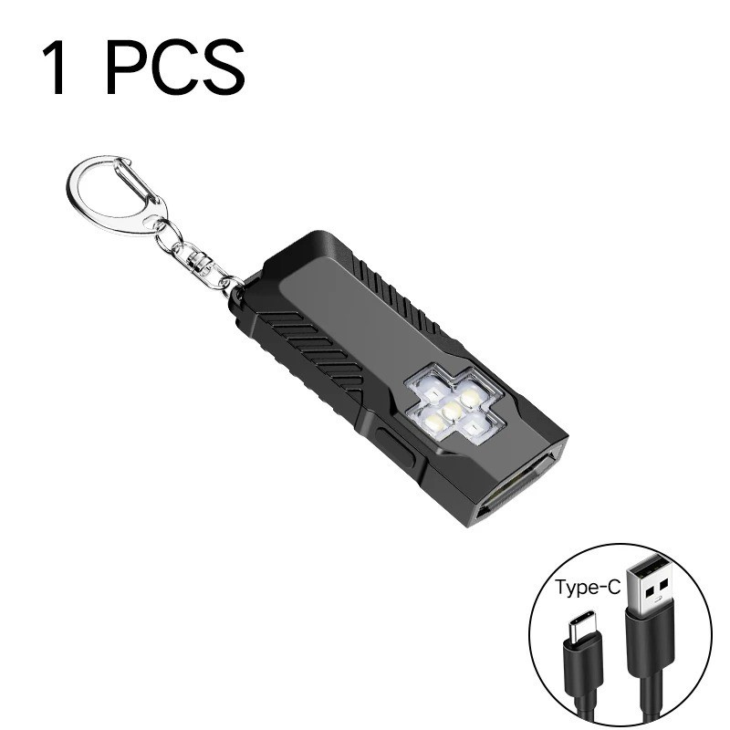 Magnetic EDC Flashlight 550LM Mini USB-C Work Light with Cap Clip & Warning LED.