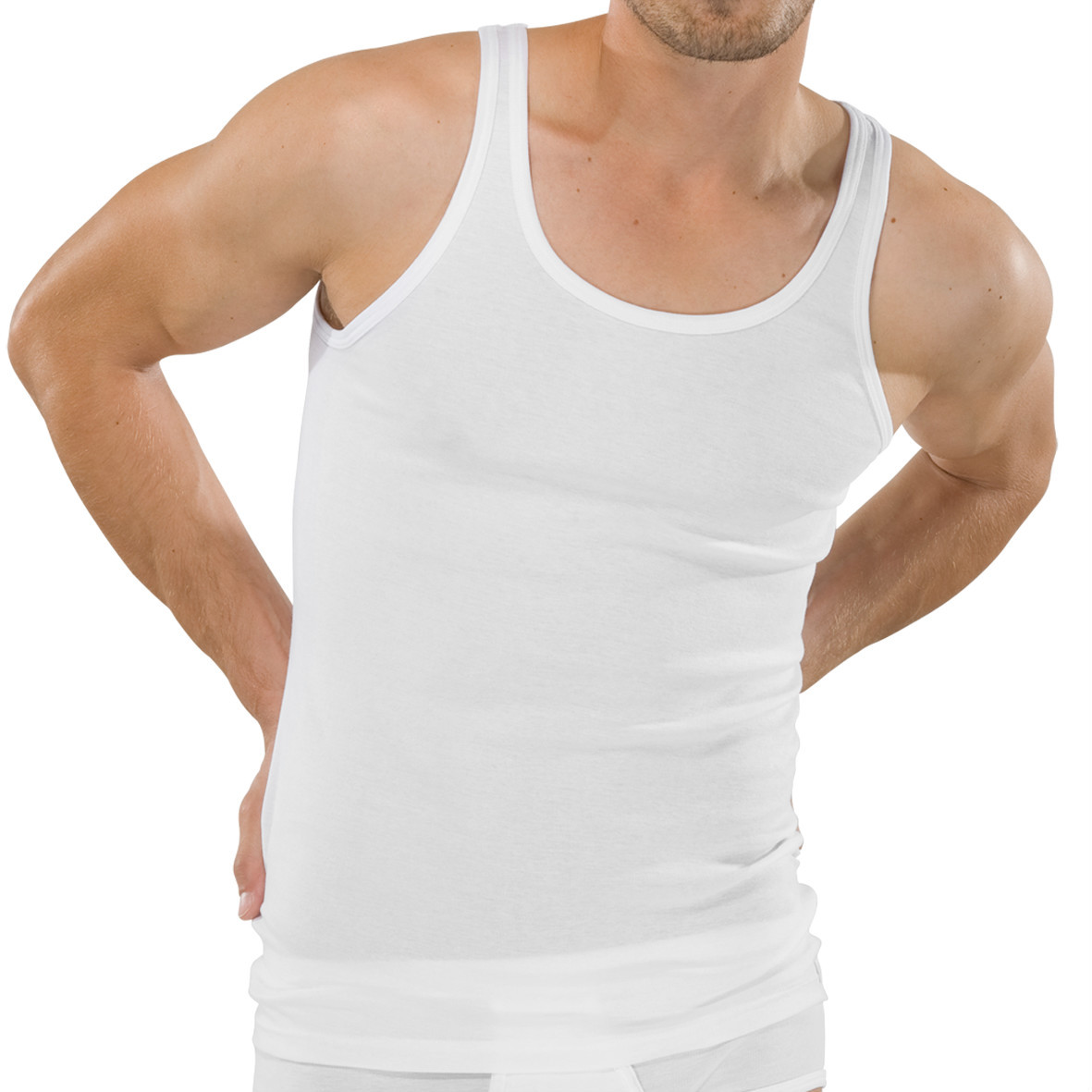 Schiesser men's undershirt classic fine rib 100% CO 4 5 6 7 8 9 10 12 14 NEW
