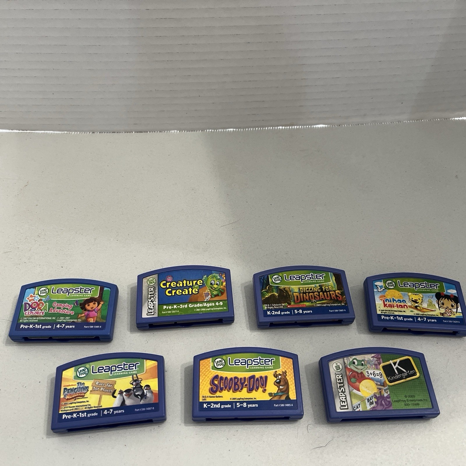 Leap Frog Leapster Learning Games 3 Game Lot Scooby Doo Nihao Kaplan And Penguin