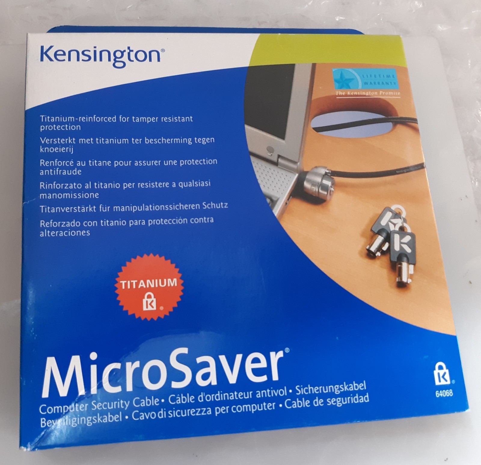 Kensington MicroSaver Notebook Lock 64068E NEW* SEALED*