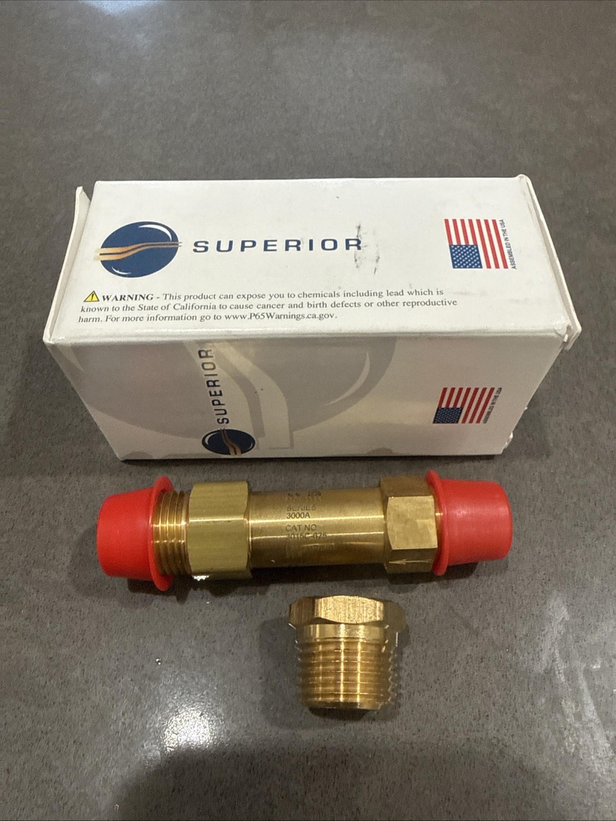 SUPERIOR VALVE 3015C-625 PRESSURE RELIEF VALVE 3/8” NPTF  STRAIGHT-THRU