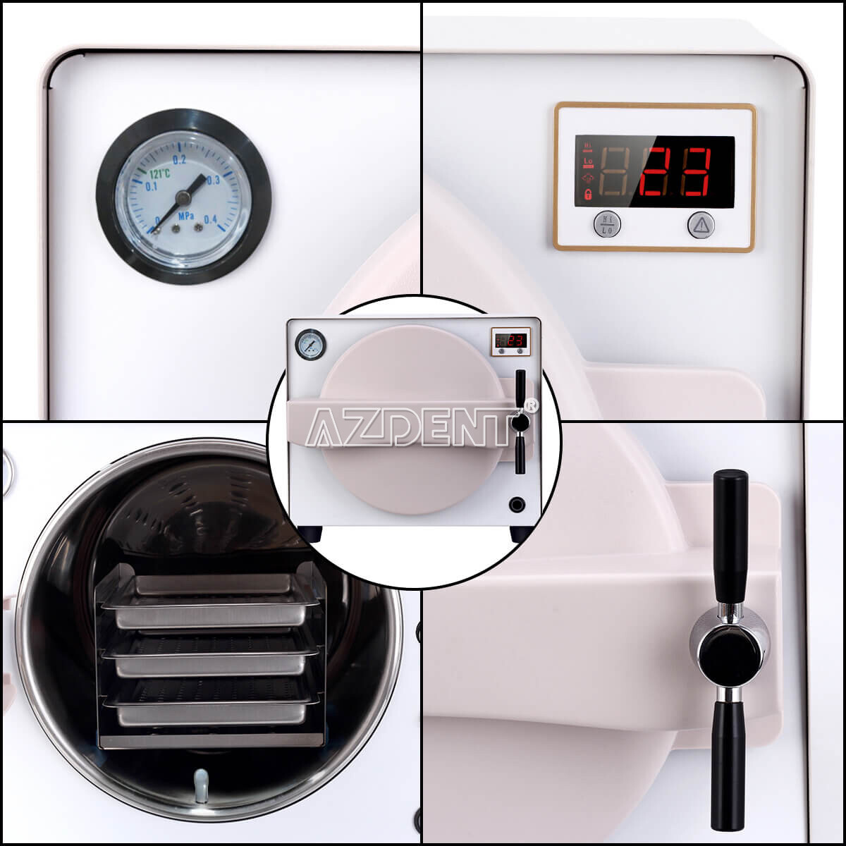 Dental Autoclave Steam Sterilizer Medical Drying Class B Steam Sterilizer + Gift