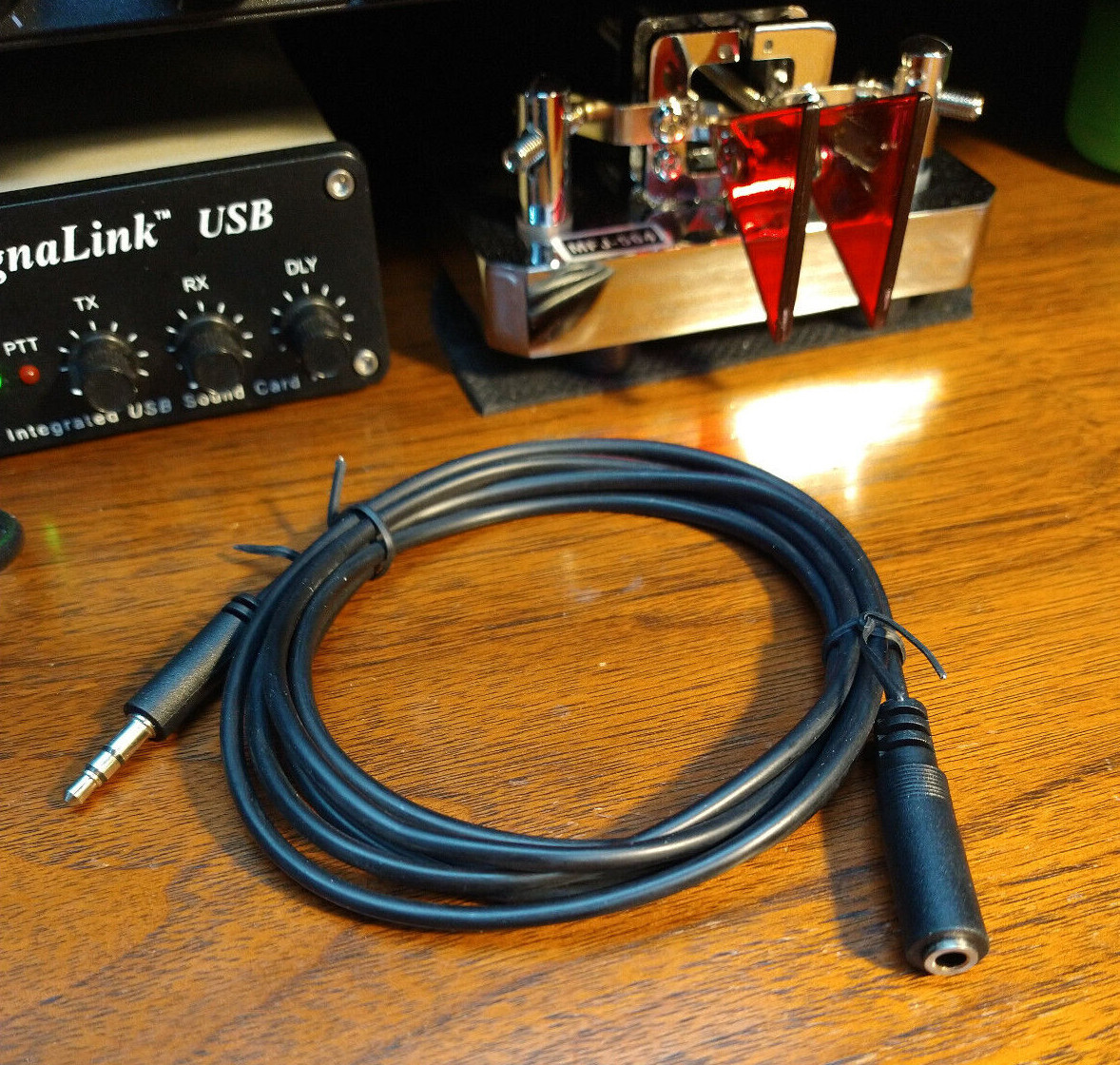 🔥 3.5mm 1/8" Male to Female Slim Shielded Cable 6 ft. Keyer / Paddle Extension.
