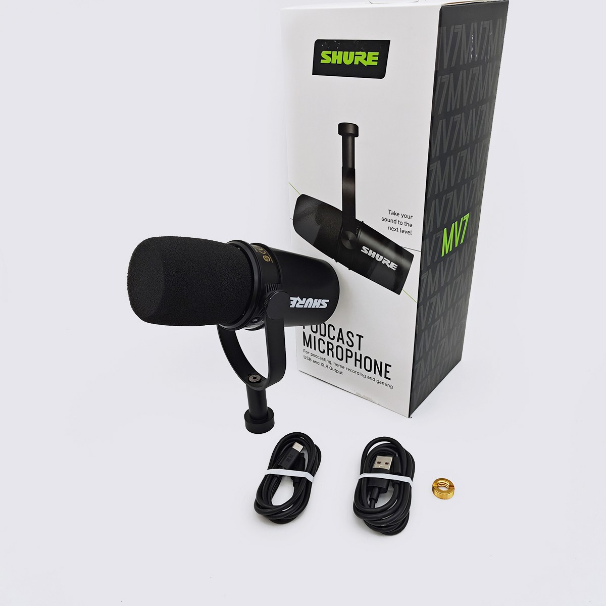 Shure MV7 Cardioid Dynamic Vocal / Broadcast Microphone USB & XLR Outputs US