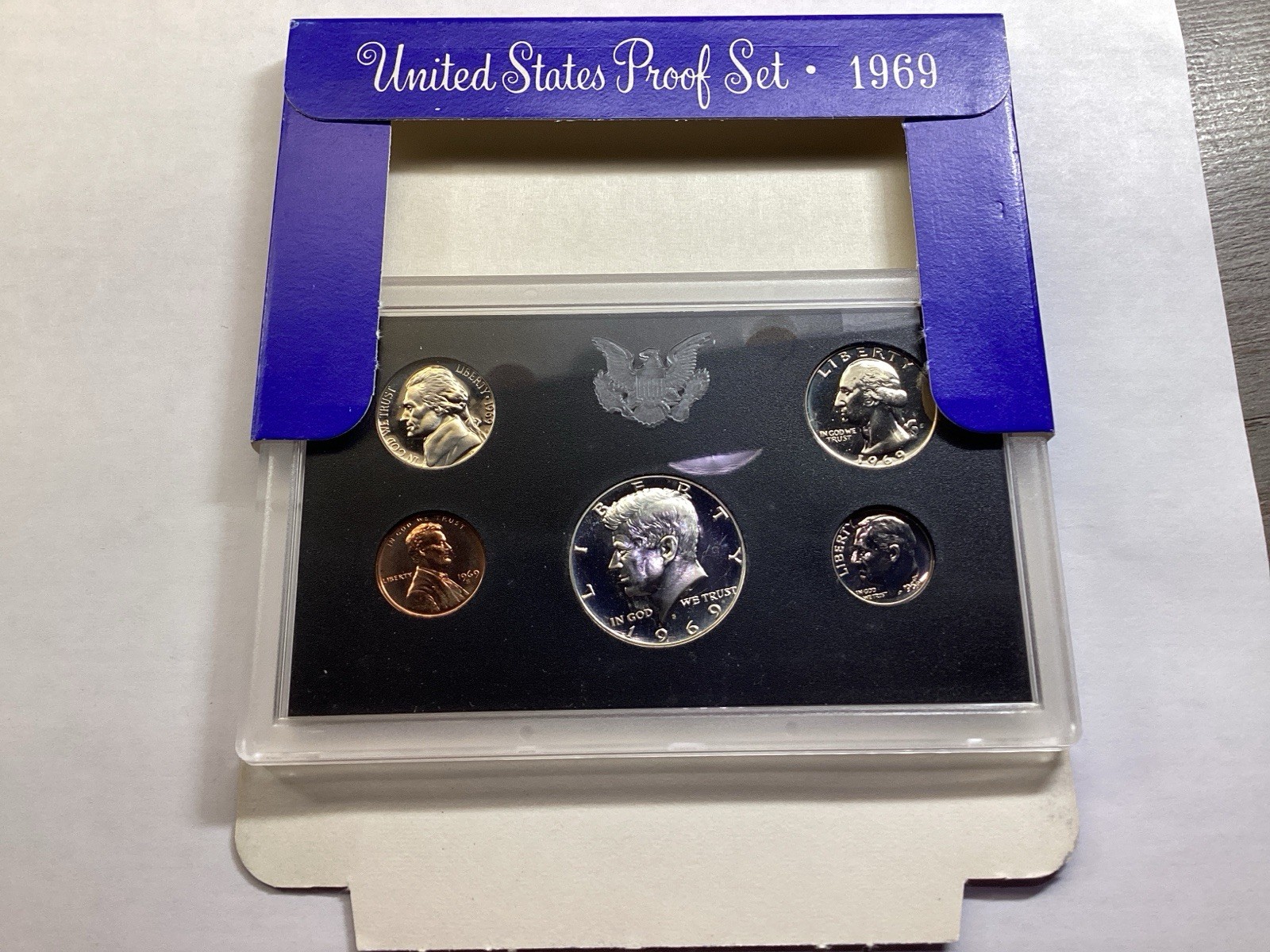 1969 US Mint Proof Set San Francisco Mint 1 Set with Silver Kennedy 022626 47u