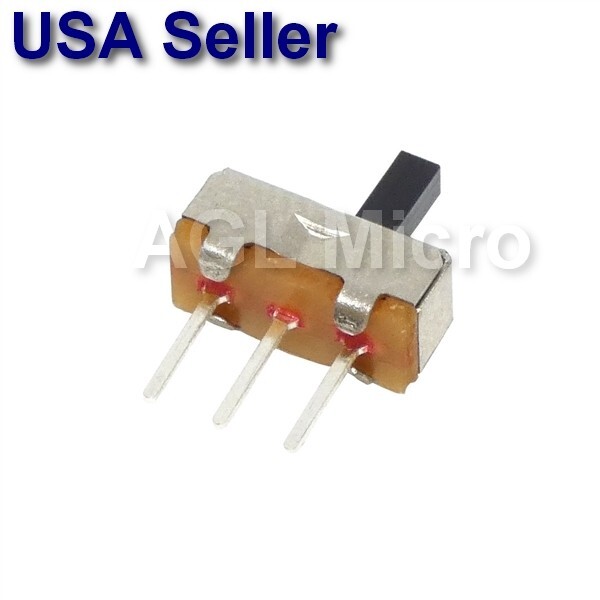Slide Switch 2 Position SPDT 3Pin PCB Panel Mini Micro 15PCS