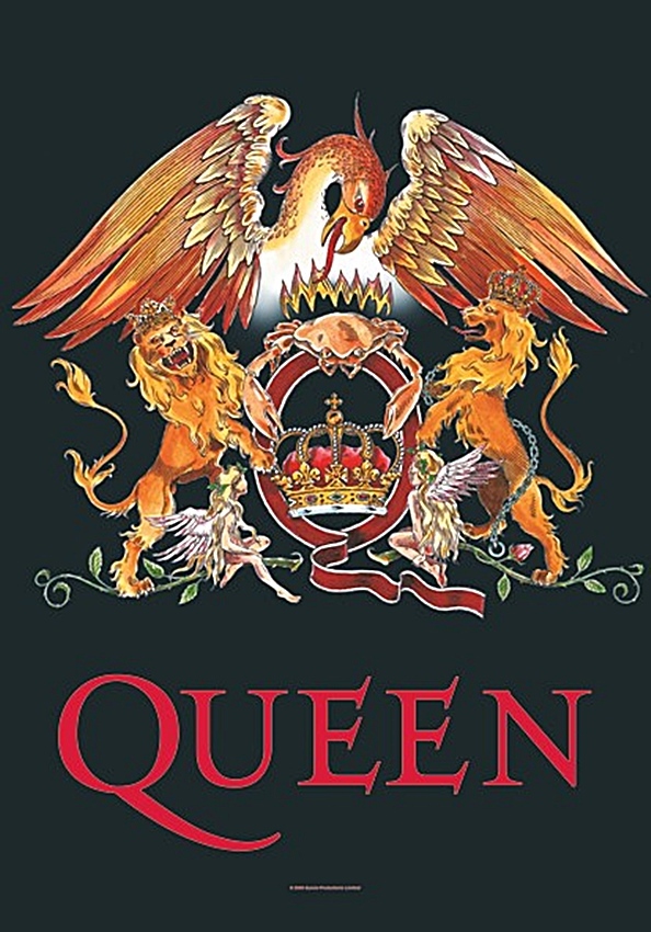 Queen Crest large fabric poster / flag 1100mm x 750mm