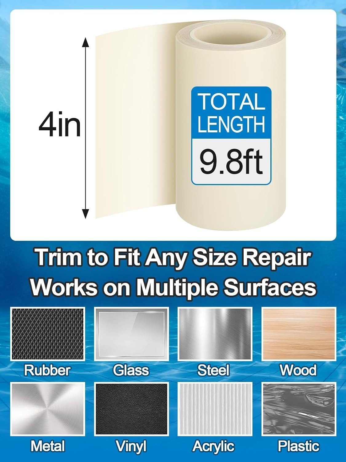High-Viscosity Clear TPU Pool Patch Kit – Ultimate Underwater Repair Solution