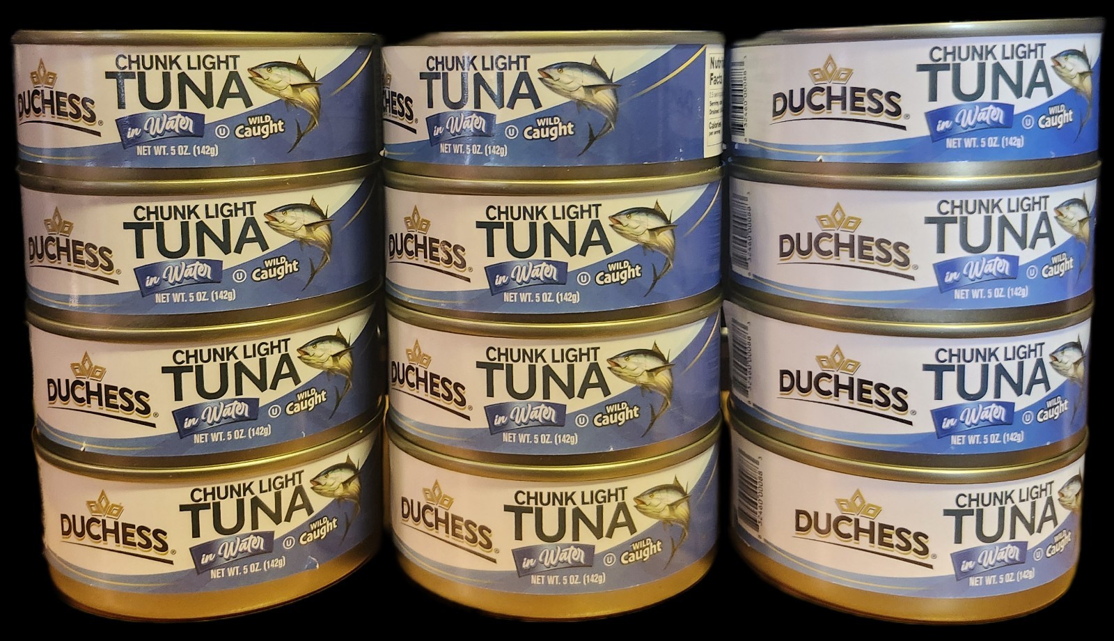 12 DUCHESS WILD CAUGHT CHUNK LIGHT TUNA IN WATER BB DATE: 2028 FREE SHIPPING USA