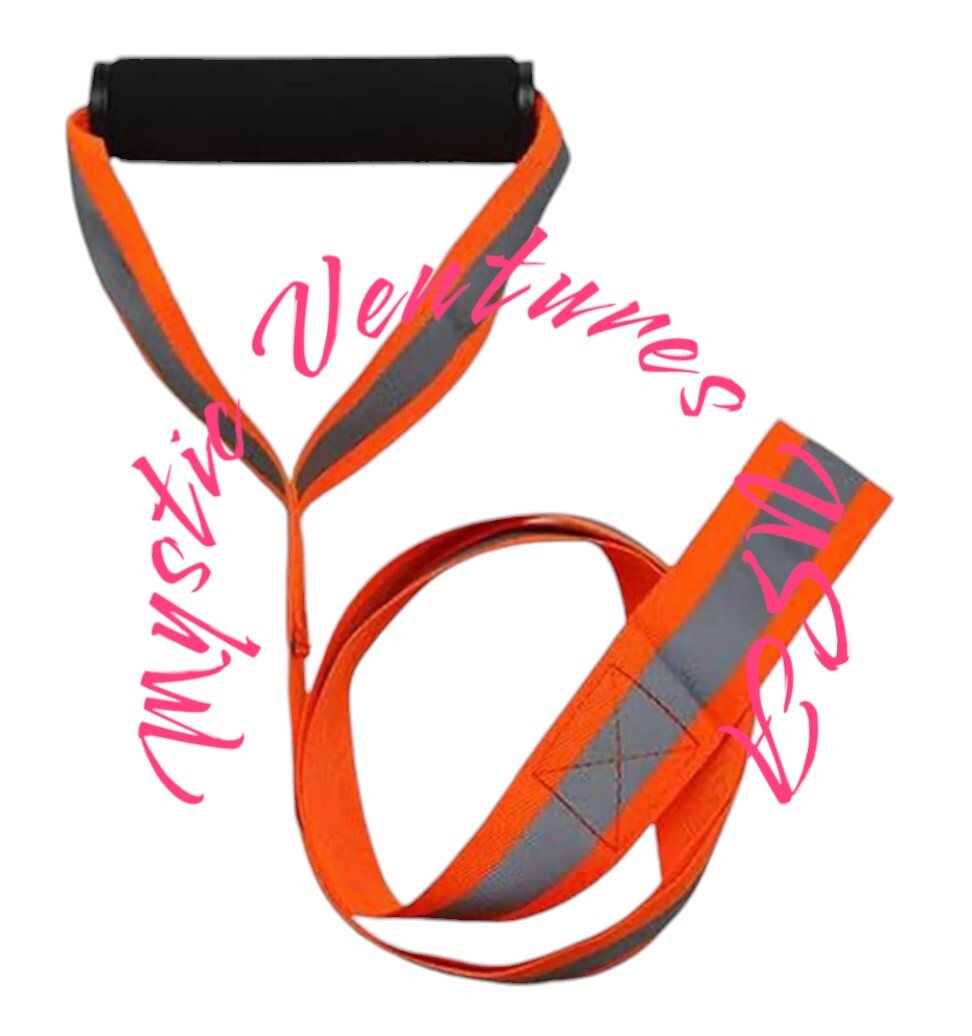 Deer Drag Grip Strap Lightweight Nylon REFLECTIVE Neon Blaze Orange Leash 48"