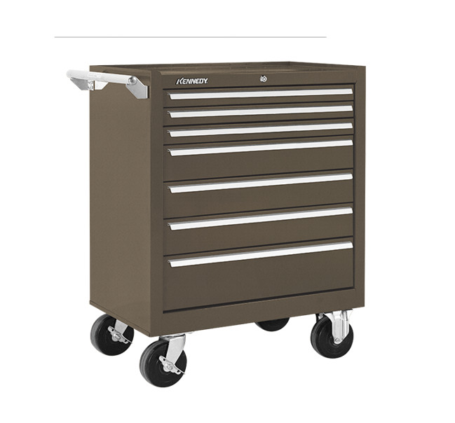 Kennedy Manufacturing 297XB 7-Drawer BROWN Roller Cabinet, 29"W, FREE SHIPPING
