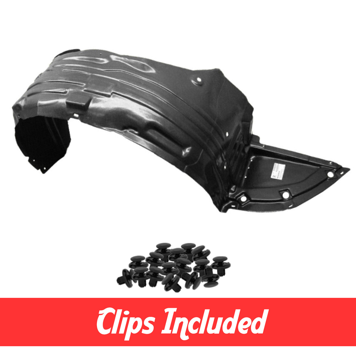 Front Right Passenger Side Fender Liner w/ Clips For 2009-2014 Maxima NI1249119