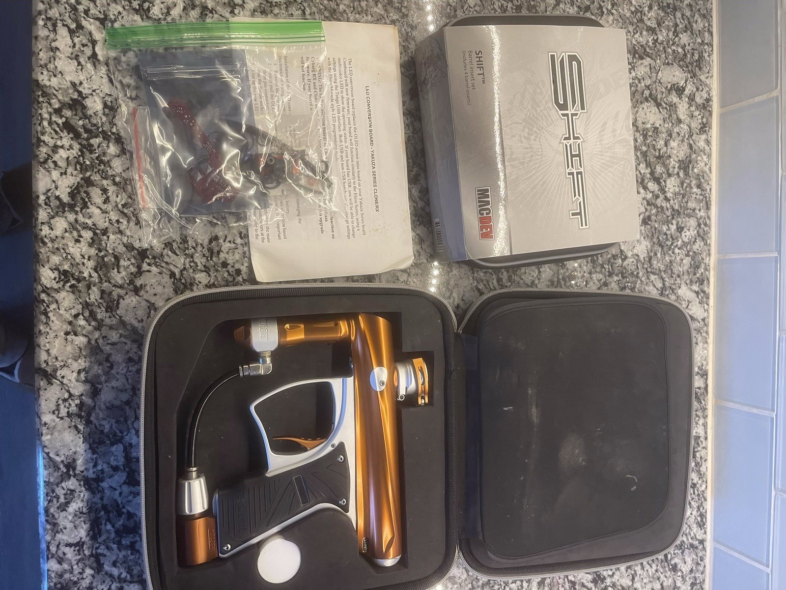 MacDev Clone VX Paintball Marker Gun W/ Case and Accessories