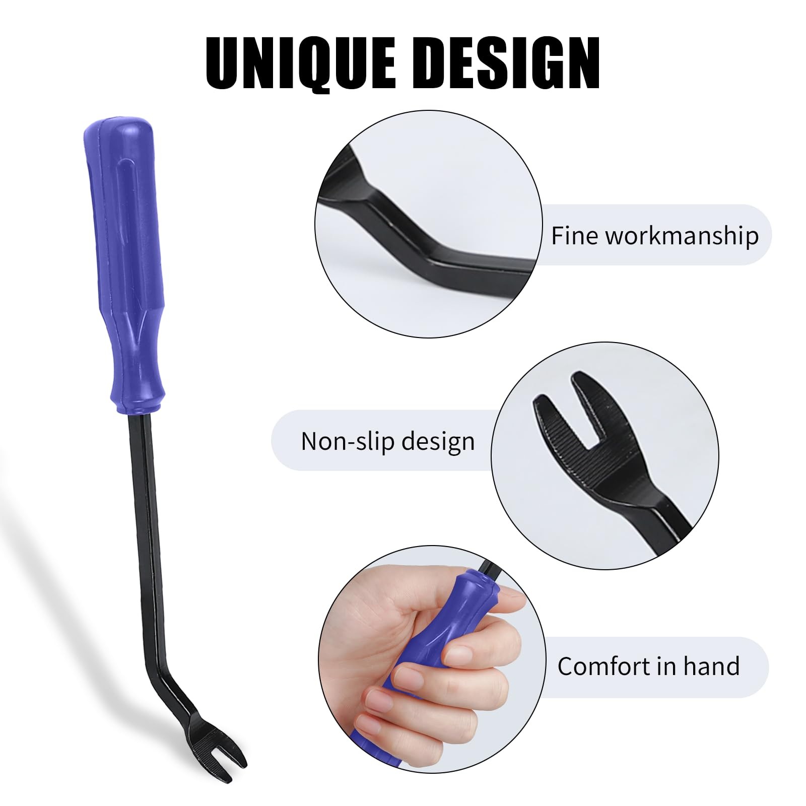 5PCS Auto Trim Removal Tool Kit, No-Scratch Plastic Pry Kit, Interior Blue