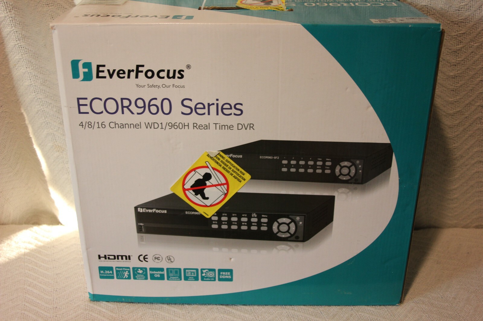 Ever Focus ECOR960 Series 4/8/16 Channel Digital Video Recorder for CCTV Systems