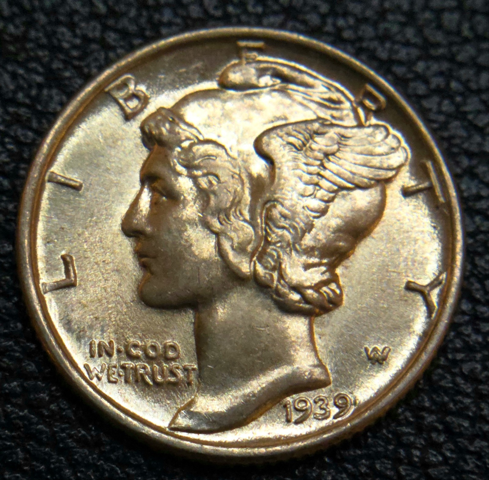 1939 Mercury Dime: Strong Full Bands / GEM BU / Sharp Strike & Strong Eye Appeal