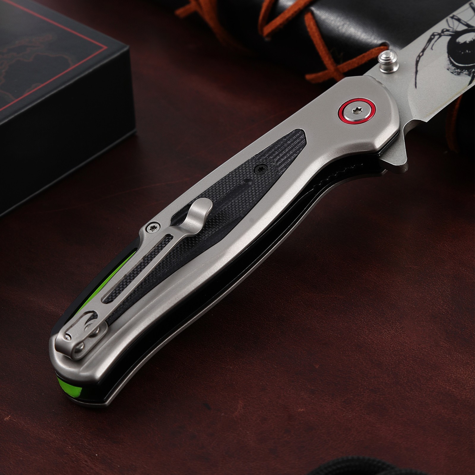 Chamaki Spider Folding Knife Tactical EDC Pocket Knife Razor Sharp Gift Ready