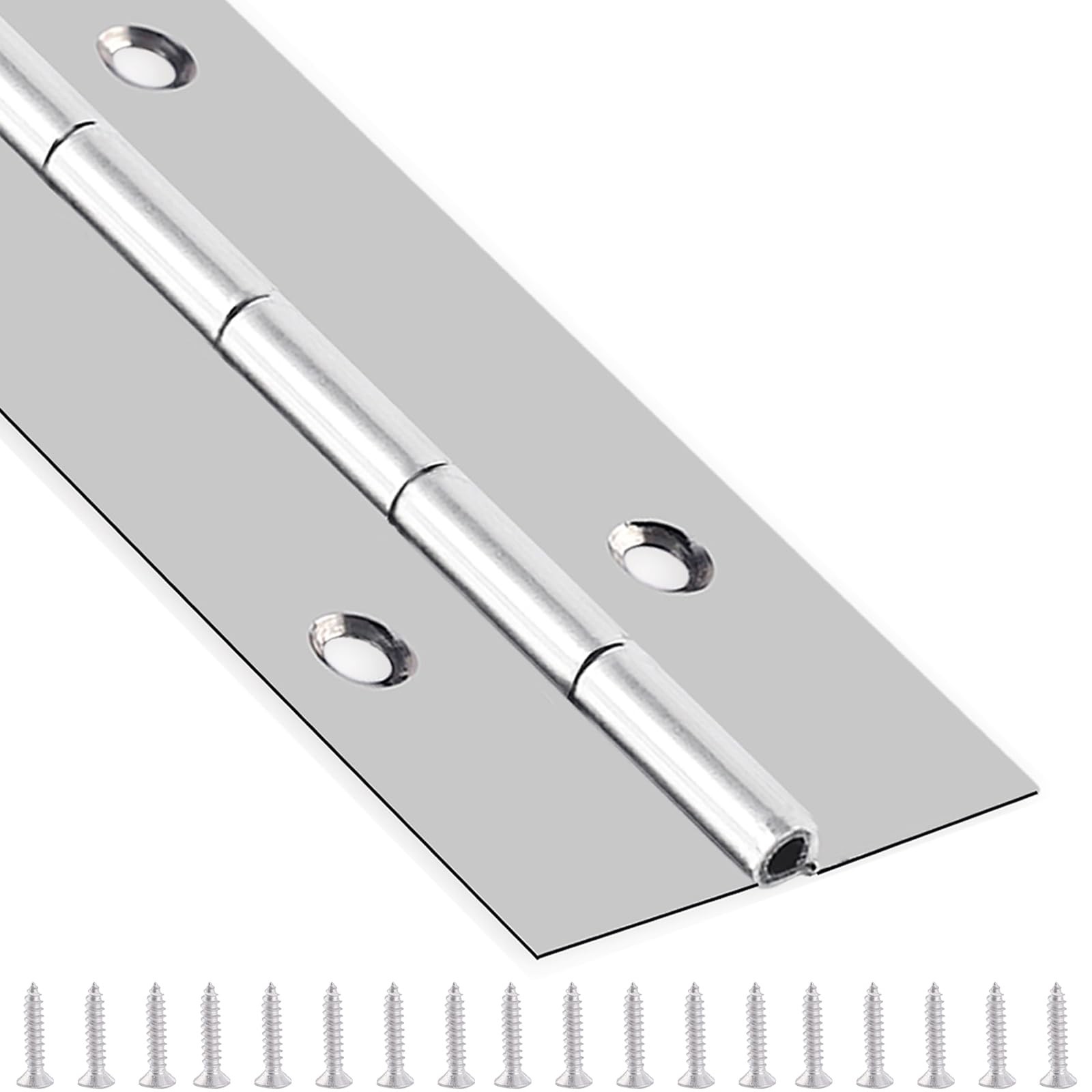 30x3 Inch Heavy Duty Stainless Steel Piano Hinge Continuous Hinge with Screw