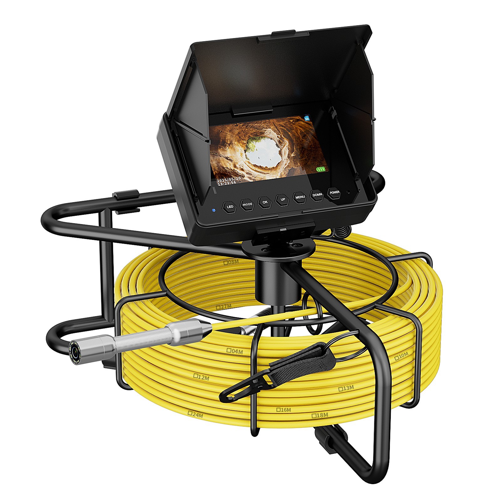 4.3" Monitor  30M Drain Sewer Pipe Inspection Camera 17mm Industrial Endoscope