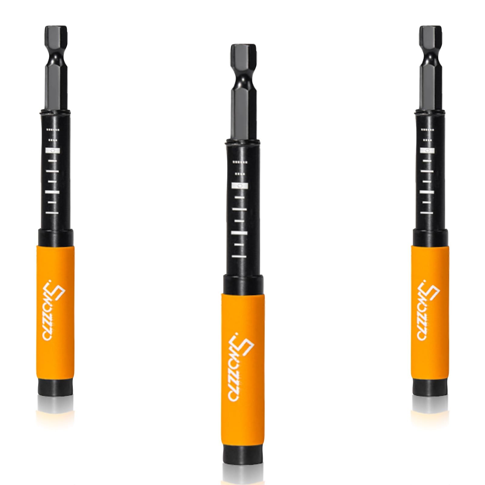 Swozzto 3PCS 1/4" Hex Shank Magnetic Drive 3.15 " holders, Orange