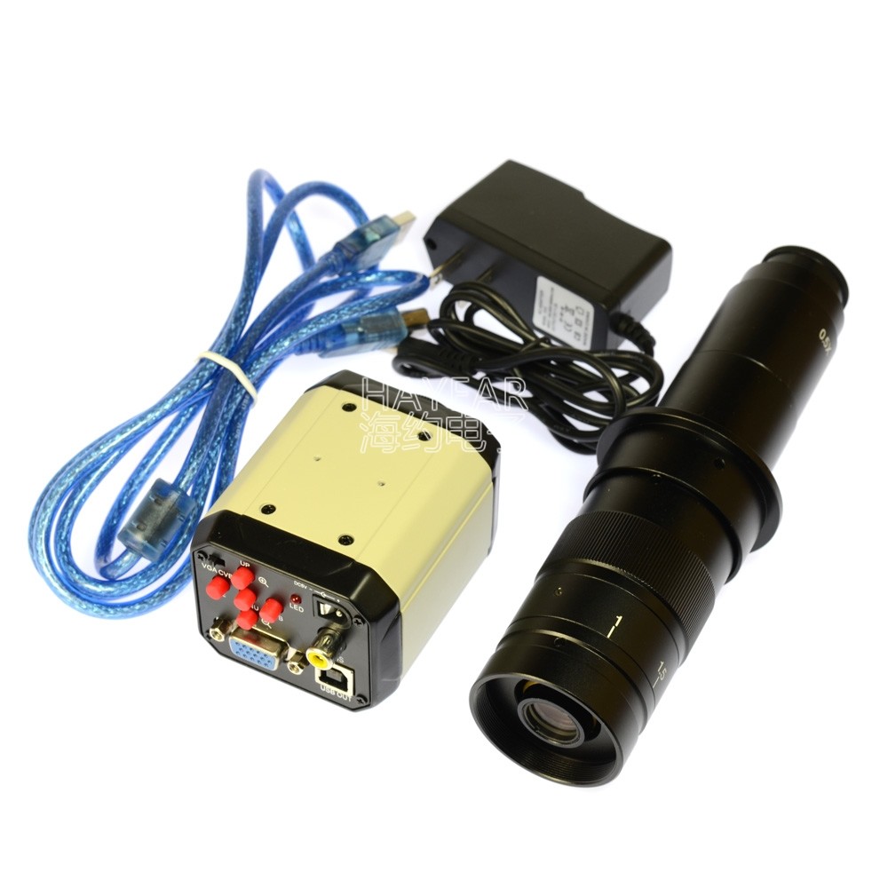 2.0MP 180x Lens Microscope VGA CVBS USB 2.0 Output w/ C-mount