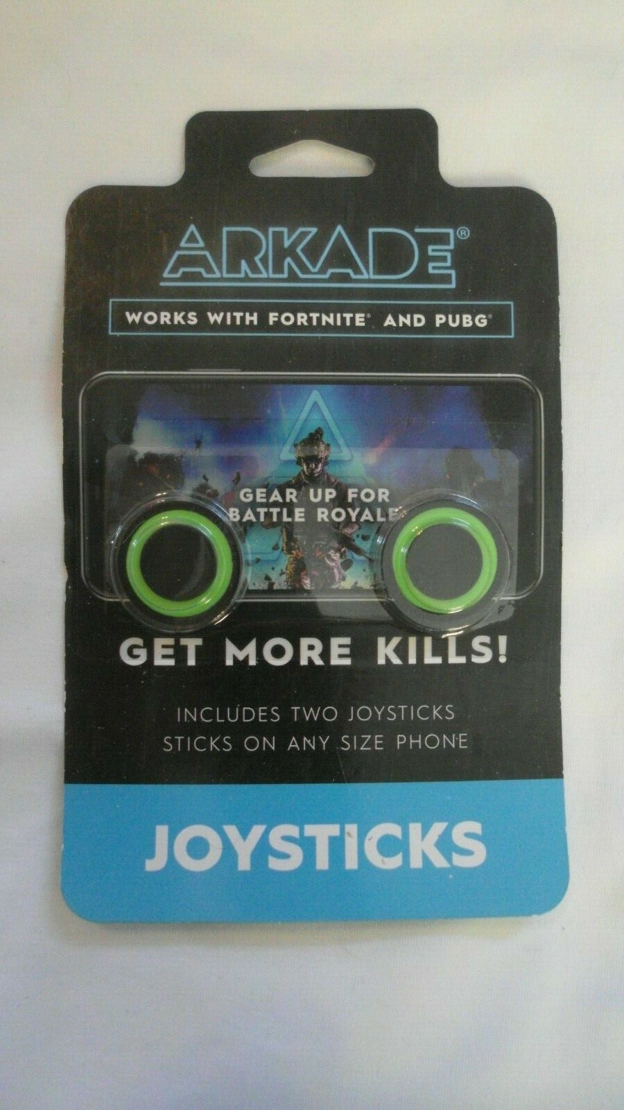 Arkade Joysticks Works With Fortnite & PUBG 2 Joysticks Sticks On Any Size Phone