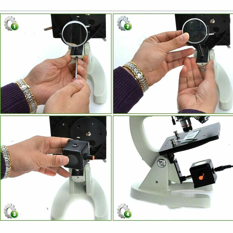 Microscope Bottom External Lamp Brightness Adjustable Microscope Light Source US