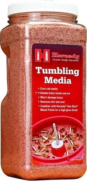 Hornady One Shot Tumbling Media Made of Ground Corn Cob Cleans Up Cases 050303