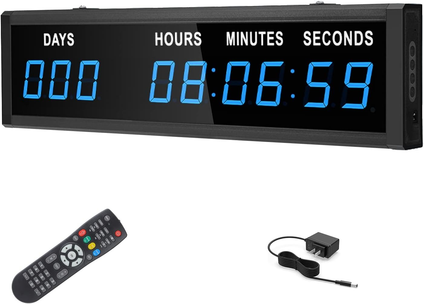 Blue 1.8 9Digits Large LED Countdown Count Up Days Clock with Remote Christm