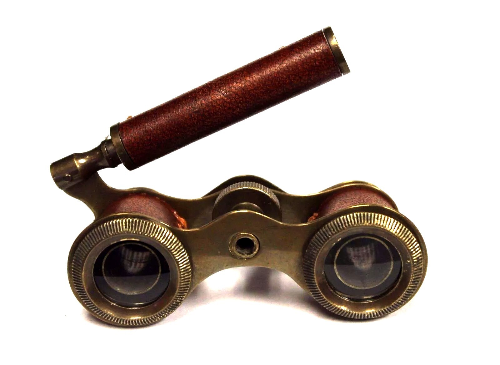 Opera Watching Brass Binocular Handle and  Lens Telescope. 4" x 6". eDesignShop