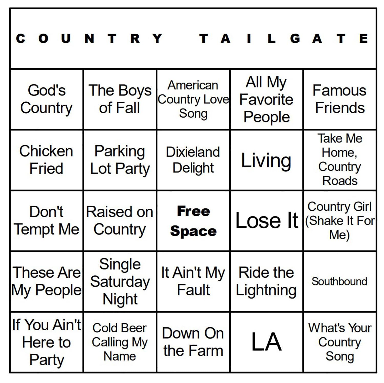 Bangin' Meats CardTunz 100 Music Bingo Cards Printed and Laminated Many Music