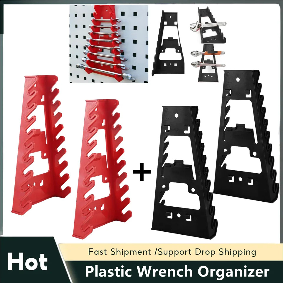 4-Pack Magnetic Wrench Organizer Holder SAE(1/4" - 1 1/16") and Metric(6mm-24mm)