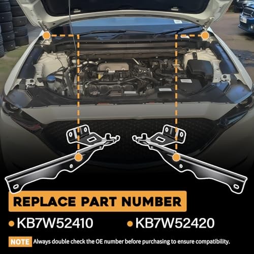 2Pcs Hood Hinges Left & Right Side Fit For Mazda CX-5 2017-2023 Driver &