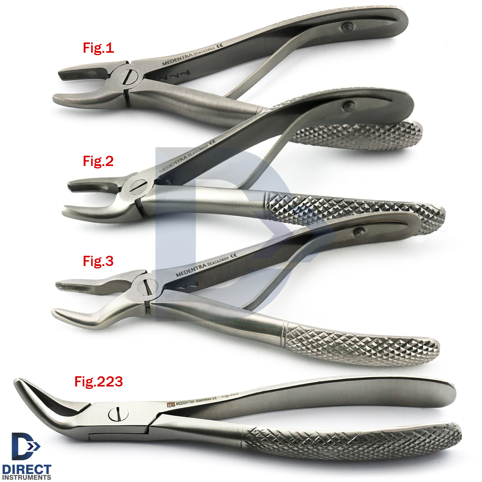 Surgical Dental Tooth Extraction Children Forceps Witzel Fig #1 #2 #3 #223