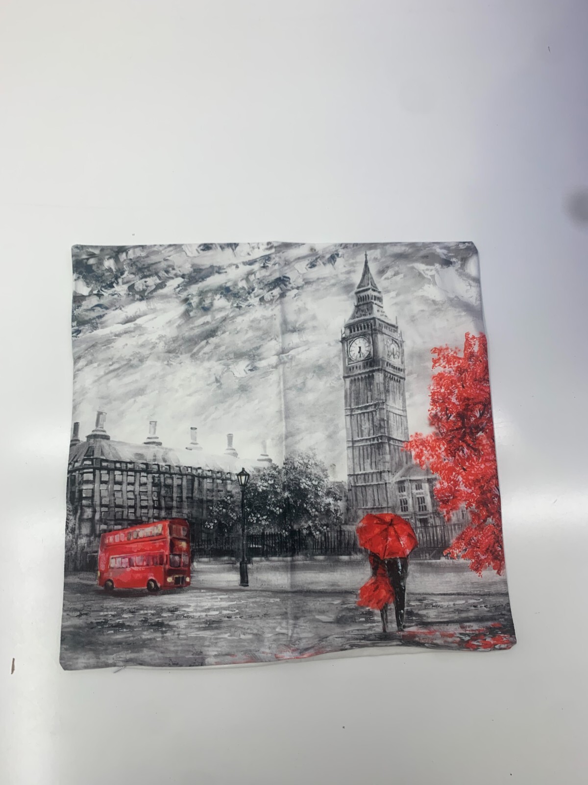 London Big Ben Graphic 16x16 Throw Pillowcase