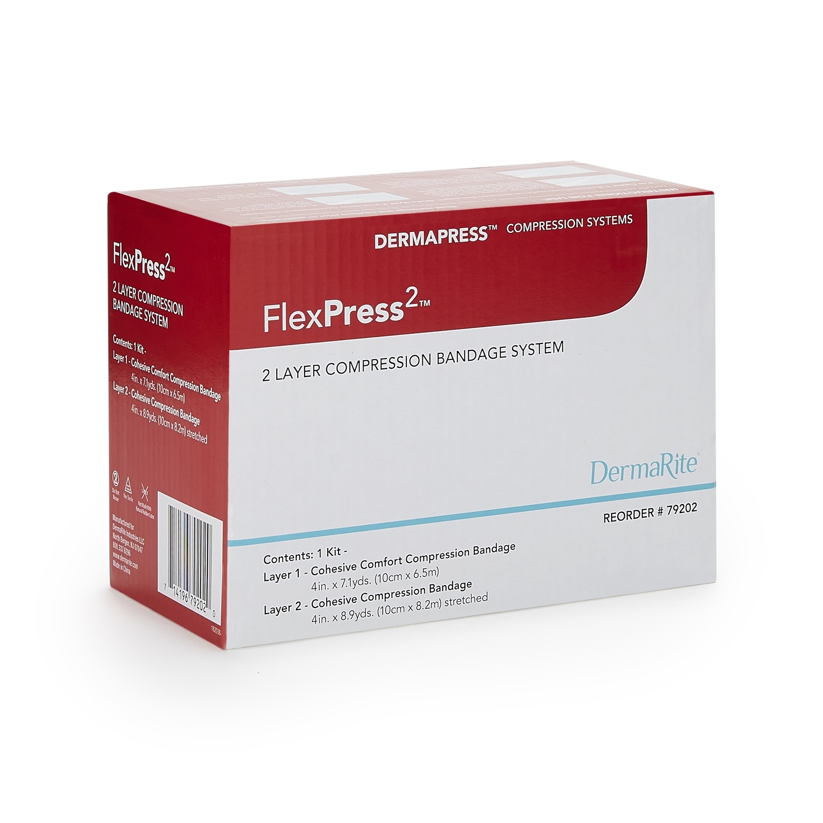 DermaRite 2 Layer Compression Bandage System Brown 1 Ct