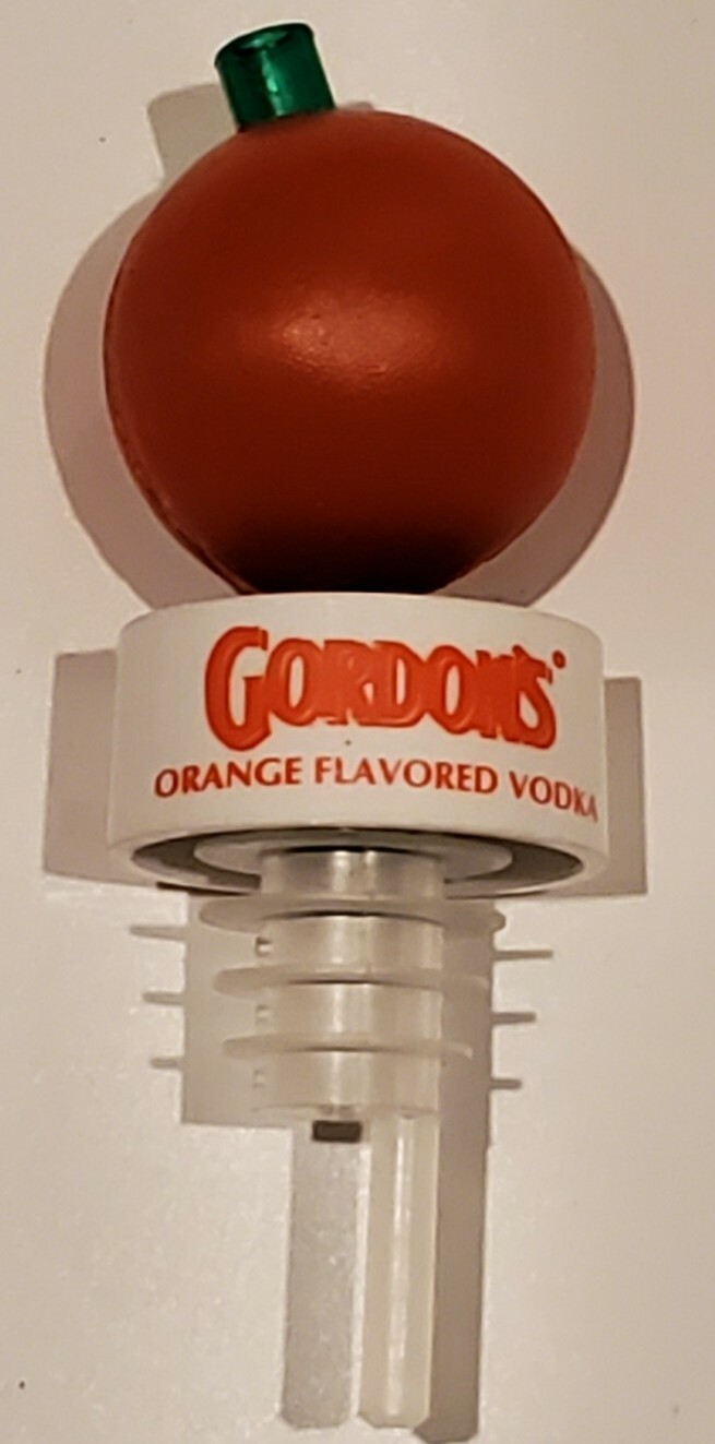 Vtg Gordon's Vodka Orange Flavored Liquor Bottle Spout Pour Top easy Pouring
