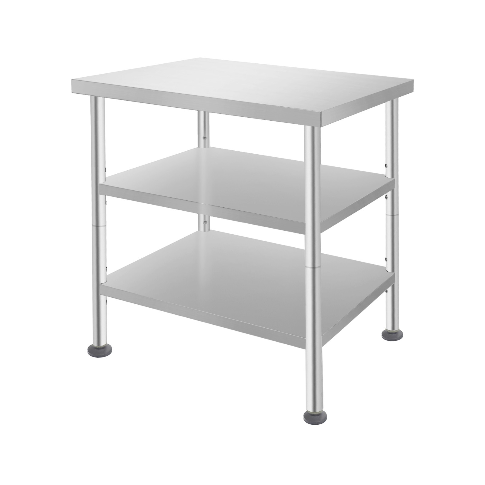 Work Table Commercial Work Table with Adjustable Under Shelves 3-Tier Work Table