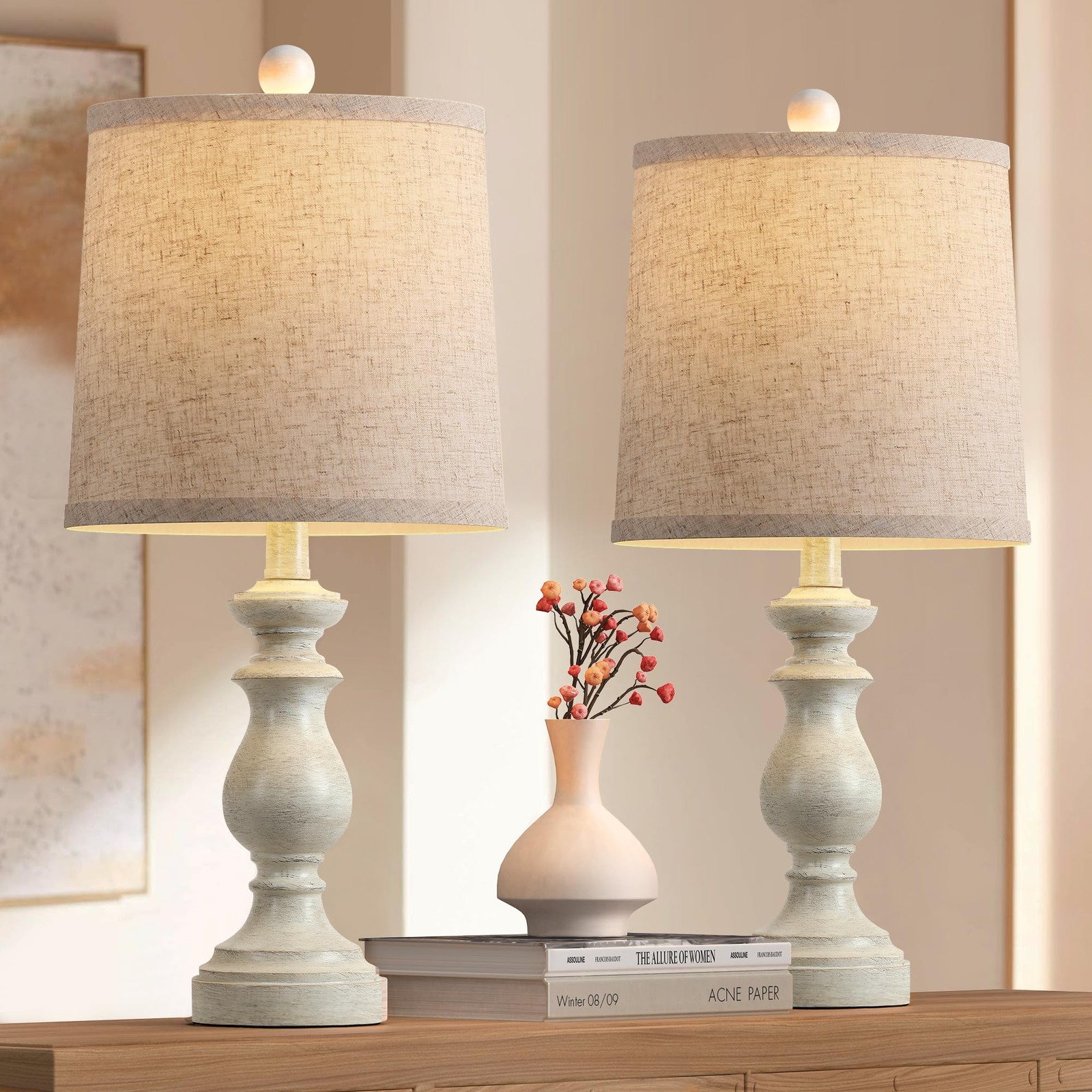 PARTPHONER 10 inches (W) x 10 (D) x 22 (H), Antique White
